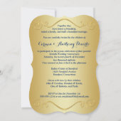 DRUCKTE RIBBON Extravagant Form 60 Jubiläum Einlad Einladung (Rückseite)