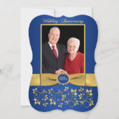 DRUCKTE RIBBON Extravagant Form 60 Jubiläum Einlad Einladung (Vorderseite)