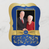 DRUCKTE RIBBON Extravagant Form 65 Jubiläum Einlad Einladung (Vorne/Hinten)