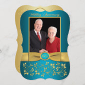 DRUCKTE RIBBON Extravagant Form 67 Jubiläum Einlad Einladung (Vorne/Hinten)