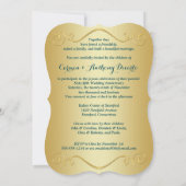 DRUCKTE RIBBON Extravagant Form 67 Jubiläum Einlad Einladung (Rückseite)