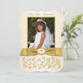 DRUCKTE RIBBON Extravagant Form Heilige Kommune Fo Einladung (Stehend Vorderseite)