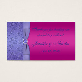 DRUCKTE RIBBON Fuchsia, Lila Gastgeschenk Hochzeit