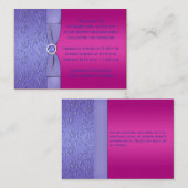 DRUCKTE RIBBON Fuchsiam Lila Verschlusskarte Begleitkarte (Vorne/Hinten)