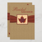 DRUCKTE RIBBON Herbstleaf Brautparty Einladung (Vorne/Hinten)