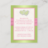 DRUCKTE RIBBON Pink Ivory Green Enclosure Card Begleitkarte (Rückseite)