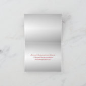 DRUCKTE RIBBON Red Silver Black Danke Karte II (Innenseite)