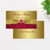 DRUCKTE RIBBON Rot, Gold Floral Gefallen Tag (Schreibtisch)