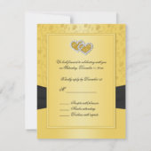 DRUCKTE RIBBON-RSVP-Karte RSVP Karte (Rückseite)