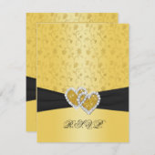 DRUCKTE RIBBON-RSVP-Karte RSVP Karte (Vorne/Hinten)