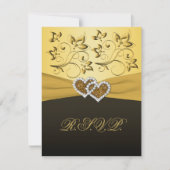 DRUCKTE RIBBON-RSVP-Karte RSVP Karte (Vorderseite)