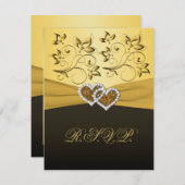 DRUCKTE RIBBON-RSVP-Karte RSVP Karte (Vorne/Hinten)