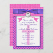 DRUCKTE RIBON Einladung zur ersten Heiligen Kommun (Vorne/Hinten)