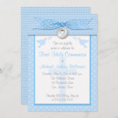 DRUCKTE RIBON Einladung zur ersten Heiligen Kommun (Vorne/Hinten)