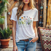 DRUCKTE WILD-BLUME Tri-Blend SHIRT