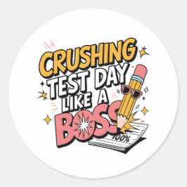 Drucktest-Tag wie eine Boss-Test-Tag-Motivation Runder Aufkleber