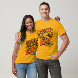 Drucktest-Tag wie eine Boss-Test-Tag-Motivation T-Shirt