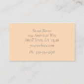 DruckVisitenkarte mit weißem Leopard, rosa Visitenkarte (Rückseite)