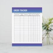 Druckvorlage für den Ordertracker (Stehend Vorderseite)