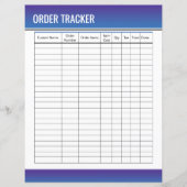 Druckvorlage für den Ordertracker (Vorderseite)