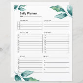 Druckvorlage für den täglichen Planer (Vorne/Hinten)