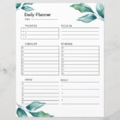 Druckvorlage für den täglichen Planer (Vorderseite)