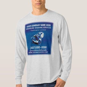 Druckvorlage (Power) Waschen und Reinigung T-Shirt