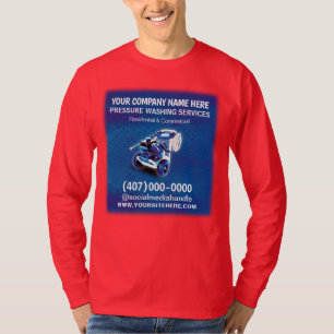 Druckvorlage (Power) Waschen und Reinigung T-Shirt