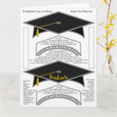 Druckvorlagen für schwarzes Papier mit Graduierung Karte (Gelbe Blume)