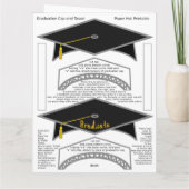 Druckvorlagen für schwarzes Papier mit Graduierung Karte (Rückseite)