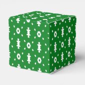 Druckvorschubbox für grüne und weiße Tribale Geschenkschachtel (Rückseite)