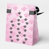 Druckvorschubbox für katzenrosa schwarze Paw anpas Geschenkschachtel (Rückseite)