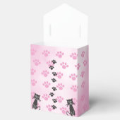 Druckvorschubbox für katzenrosa schwarze Paw anpas Geschenkschachtel (Geöffnet)