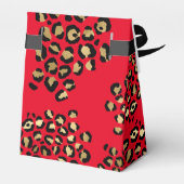 Druckvorschubbox in Rot und Leopard Geschenkschachtel (Rückseite)