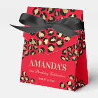 Druckvorschubbox in Rot und Leopard
