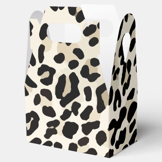 Druckvorschubbox mit anpassbarem Leopard Geschenkschachtel (Geöffnet)