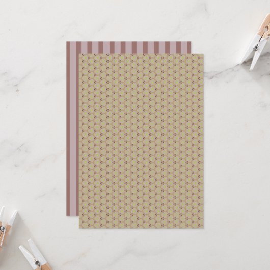 Druckwarme Neutrale Honeycomb Scrapbook Paper Einladung (Vorderseite/Rückseite Beispiel)