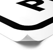 Druckwarnplakat Poster (Ecke)