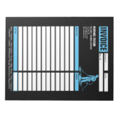 Druckwaschanlage Power Waschempfang Rechnung Notizblock (Vorderseite)