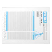 Druckwaschanlage Power Waschempfang Rechnung Notizblock (Vorderseite)