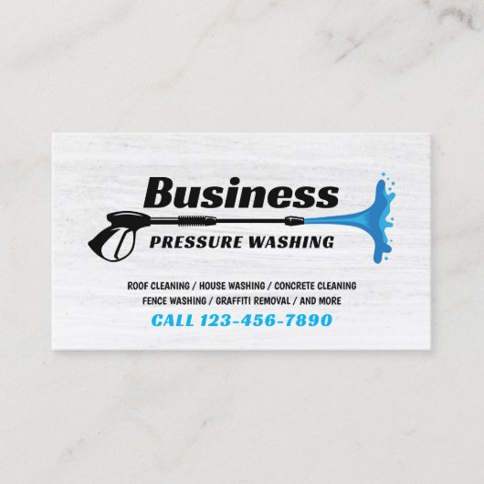 Druckwaschanlage Power Waschhaus Reinigung Visitenkarte (Vorderseite)