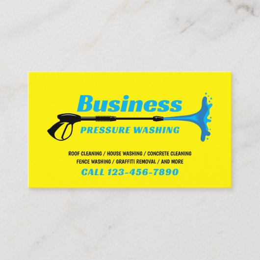 Druckwaschanlage Power Waschhaus Reinigung Visitenkarte (Vorderseite)