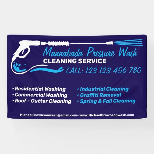 Druckwaschanlage Power Wash Cleaner Shop Banner (Horizontal)