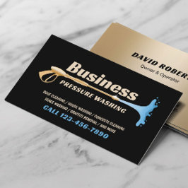 Druckwaschanlage Power Wash Gold Reinigungsservice Visitenkarte