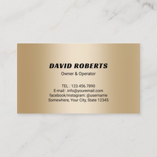 Druckwaschanlage Power Wash Gold Reinigungsservice Visitenkarte (Rückseite)