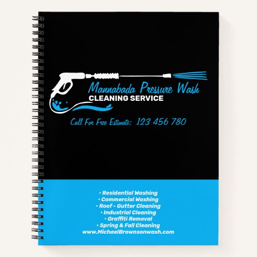 Druckwaschansprühgerät Notizblock (Vorderseite)