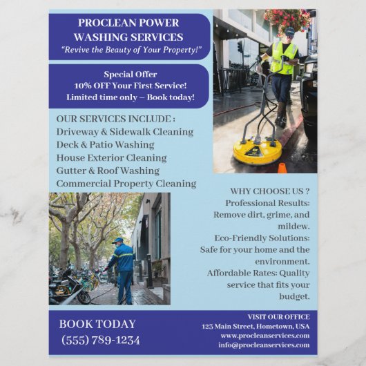 Druckwäsche Flyer (Vorne)