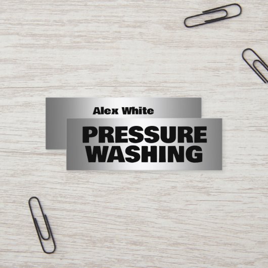 Druckwäsche Mini Visitenkarte (Vorderseite/Rückseite Beispiel)