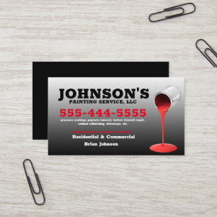 Druckwäsche und Malerei mit Details Geschäftsberei Visitenkarte