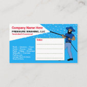 Druckwäsche und -reinigung Vorlagenzuordnung Visitenkarte (Rückseite)